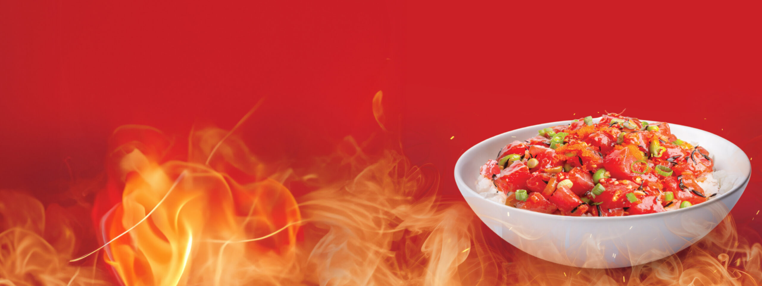 Turn Up The Heat With Our New Limited-Time Volcano Bowl feature Lava Sauce!