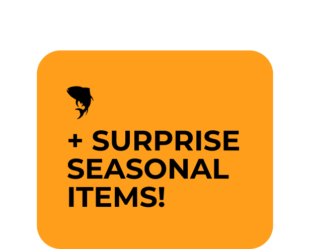 This image contains this text: Surprise Seasonal Items