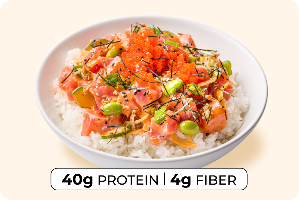 SPICY AHI Bowl 40g protein and 4g fiber