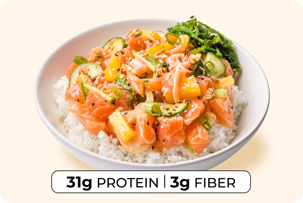 YUZU PONZU SALMON 31g protein and 3g fiber