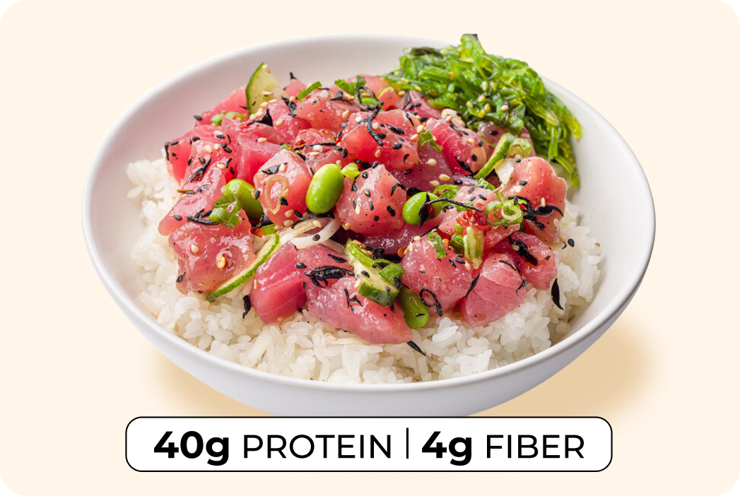 HAWAIIAN AHI Bowl 40g protein and 4g fiber